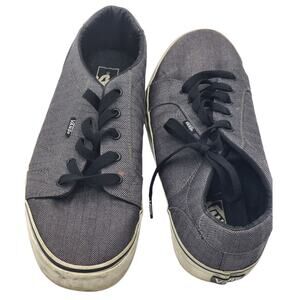 Vans Sneakers Mens 12 Gray Herringbone Low Top Skate Shoes Casual VN-ONLUL9B-MEN